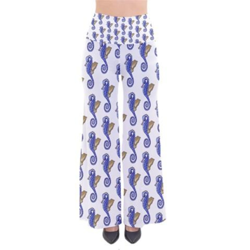 Seahorse Pants Flare Bell Bottom Cotton Palazzo
